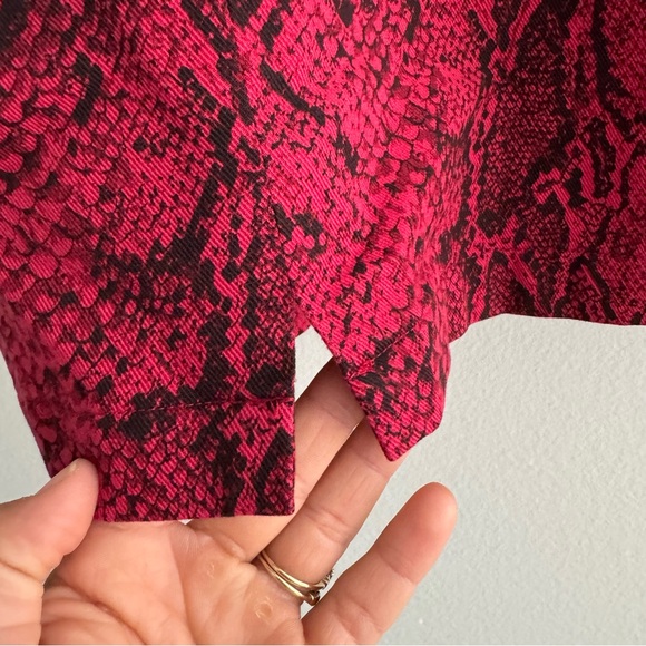 Reformation Morrison Mini Dress in Red Snake Print - Picture 5 of 13